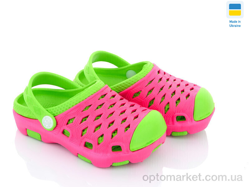 Купить Крокси дитячі СЛД07-1 рожево-салатовий Neposeda рожевий, фото 1