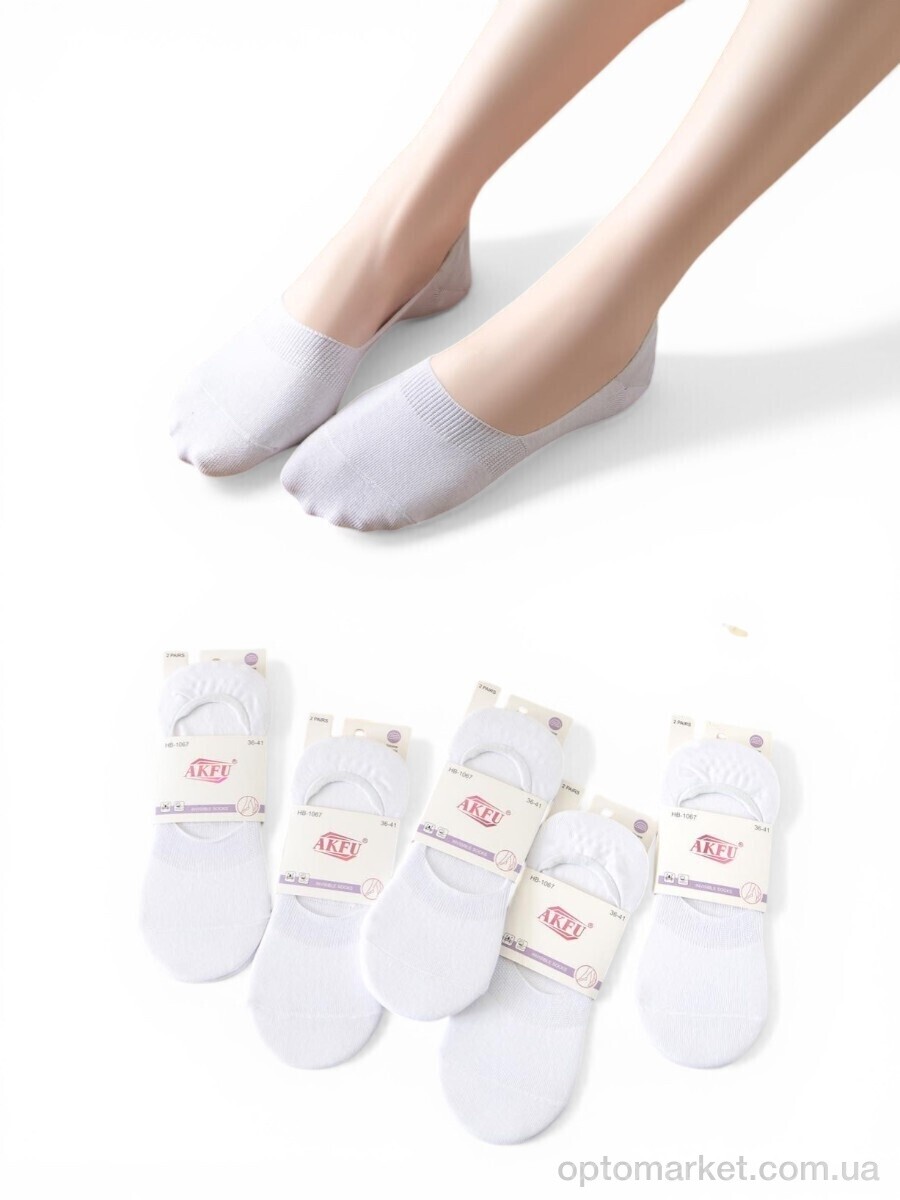 Купить Шкарпетки жіночі Сліди жіночі HB1067-2 білий Akfu білий, фото 1
