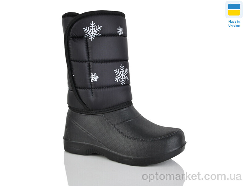 Купить Чоботи з піни жіночі Сніжинка чорний Olimp чорний, фото 1