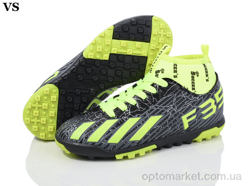 Купить Футбольне взуття дитячі Soccers 002 black-yellow (36-39) Soccers чорний, фото 1