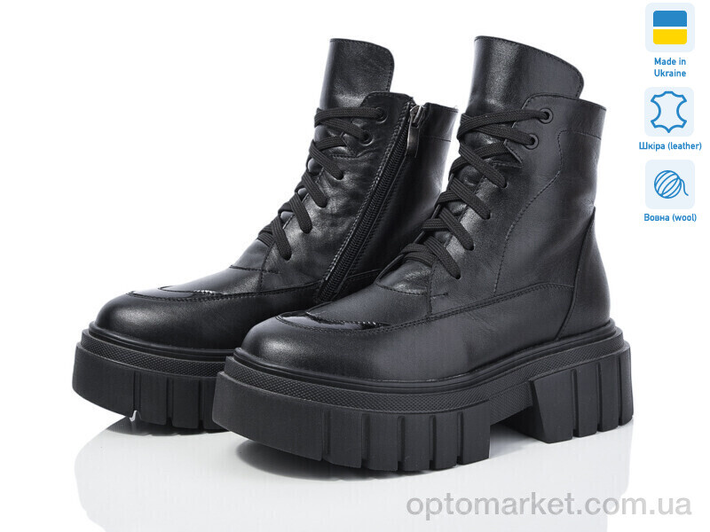 Купить Черевики жіночі Sofi Stails SS-АСТРА 027 чорна шкіра Sofi Stails чорний, фото 1