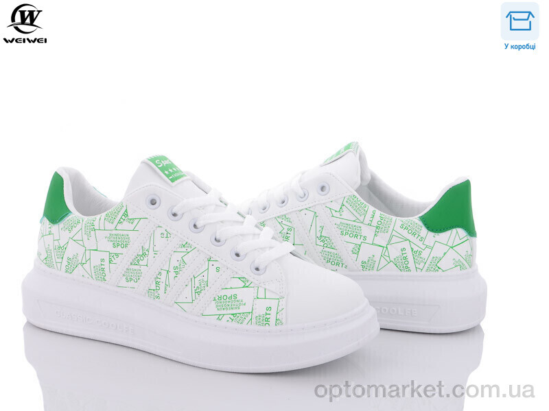 Купить Кросівки жіночі SS1853 white-green Wei Wei білий, фото 1
