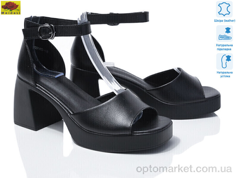 Купить Босоніжки жіночі SS8665-10 Mei De Li чорний, фото 1