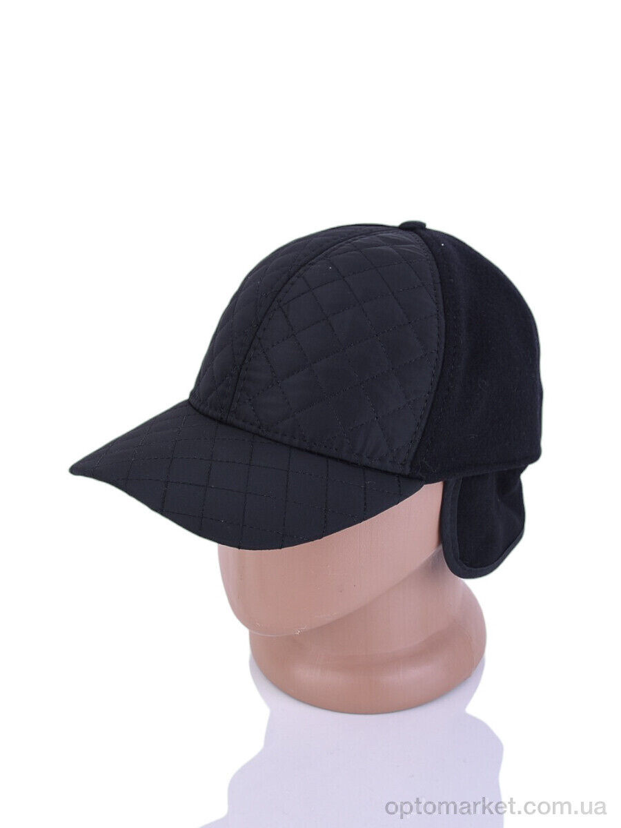 Купить Кепка чоловічі Стьобана плащівка чорний Королева чорний, фото 1