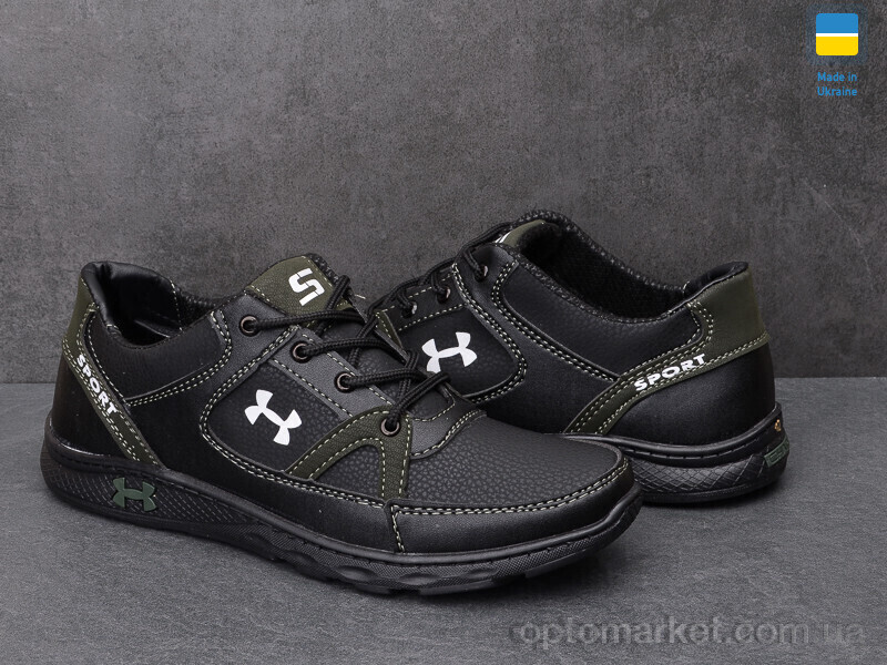 Купить Кросівки чоловічі SunShine КР52X чорно-зелений SunShine чорний, фото 3