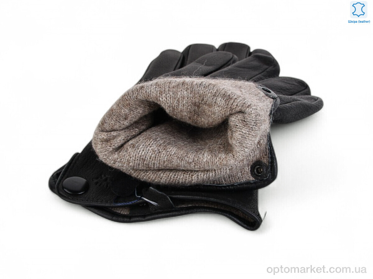 Купить Рукавички чоловічі SV05335 black Number one чорний, фото 2