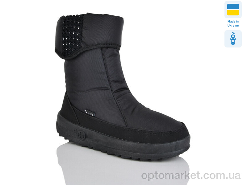 Купить Дутики жіночі SV0702-5 SV Style чорний, фото 1