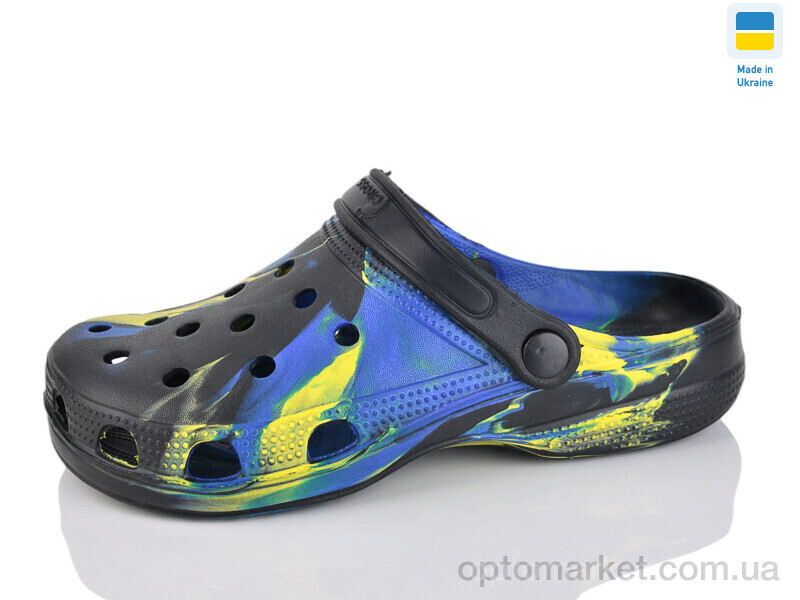 Купить Крокси жіночі SV18 папуга чорно-жовтий Cross чорний, фото 1