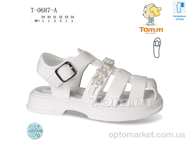 Купить Босоніжки дитячі T-0687-A TOM.M білий, фото 1