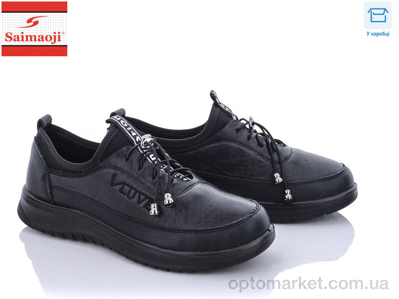 Купить Туфлі жіночі T01-1 Saimaoji чорний, фото 1