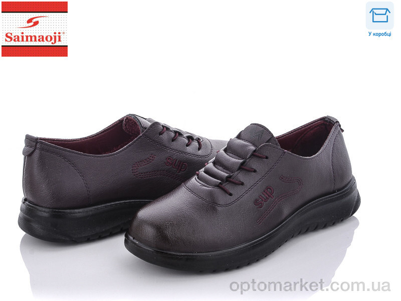 Купить Туфлі жіночі T02-10 Saimaoji бордовий, фото 1
