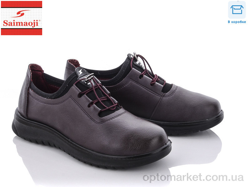Купить Туфлі жіночі T03-10 Saimaoji бордовий, фото 1