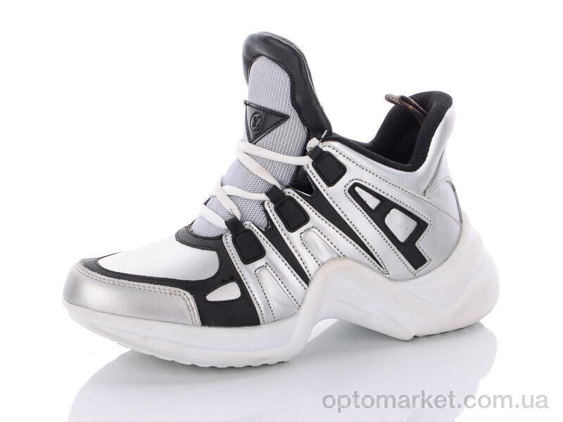 Купить Кросівки жіночі T075-1 L.uis Vuitton срібний, фото 2