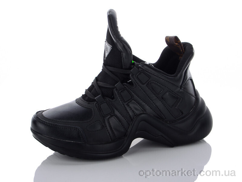 Купить Кросівки жіночі T075-8 L.uis Vuitton чорний, фото 2