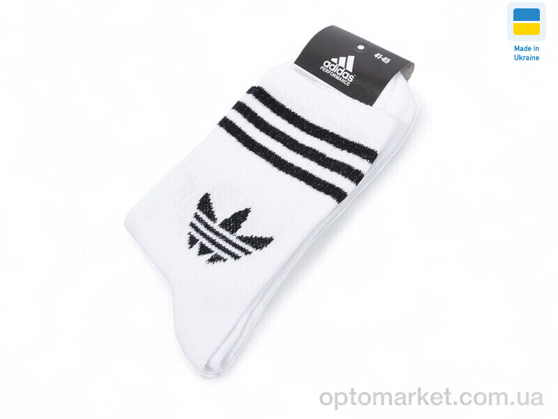 Купить Шкарпетки чоловічі T106 white A.idas білий, фото 2