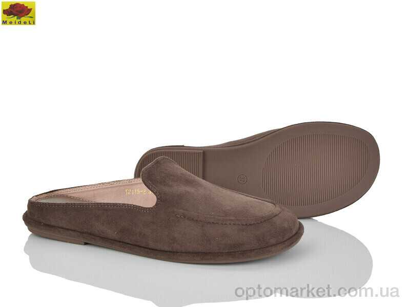 Купить Шльопанці жіночі T2115-2 Mei De Li коричневий, фото 1