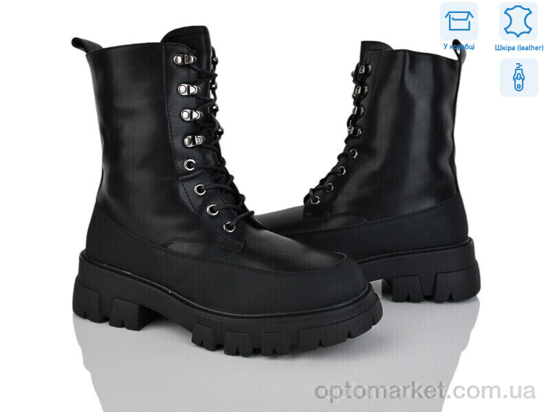 Купить Черевики жіночі T2902-1 PLPS чорний, фото 1