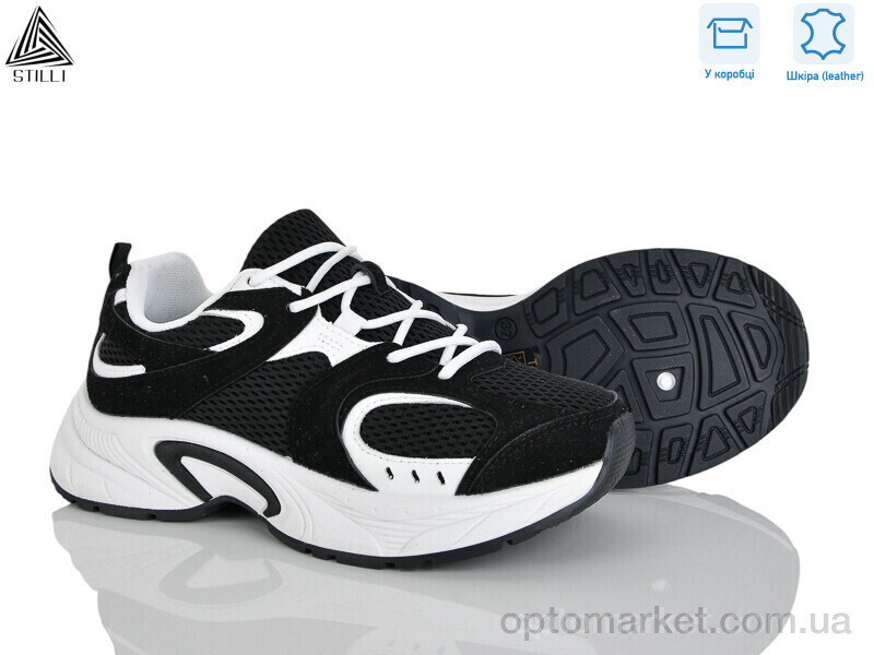 Купить Кросівки жіночі T40-3 шкіра Stilli чорний, фото 1