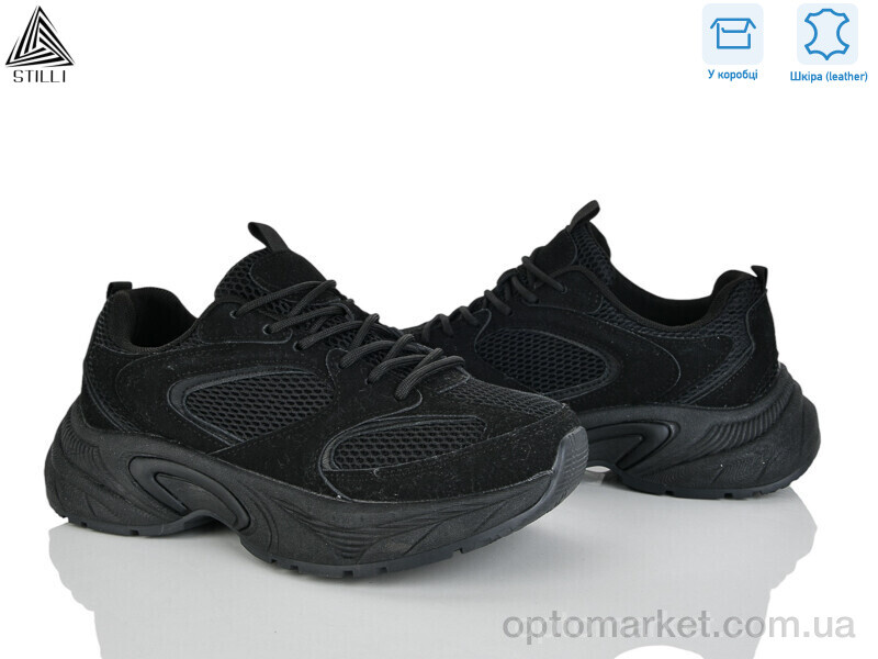 Купить Кросівки жіночі T60-4 шкіра Stilli чорний, фото 1