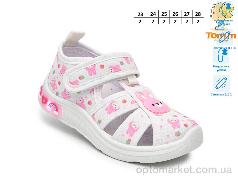 Купить Капці дитячі T60014C LED TOM.M білий, фото 2