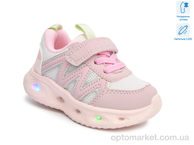 Купить Кросівки дитячі T60052B LED TOM.M рожевий, фото 1