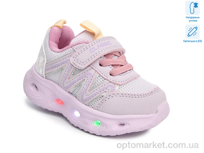 Купить Кросівки дитячі T60052C LED TOM.M фіолетовий, фото 1