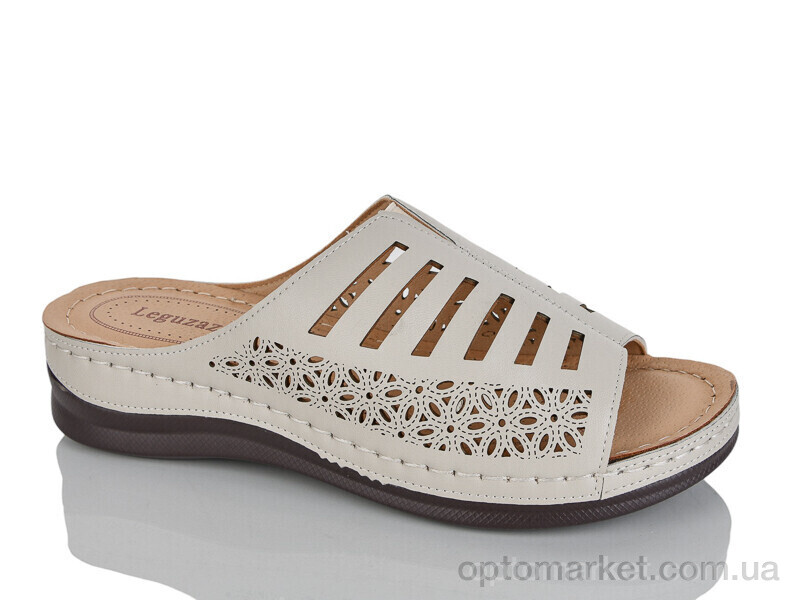 Купить Шльопанці жіночі T720-1 батал Leguzaza бежевий, фото 1