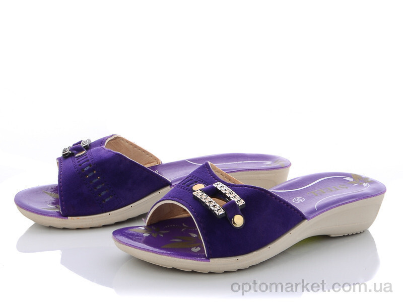 Купить Шльопанці дитячі ТДД пряжка фиолетовая Selena фіолетовий, фото 1