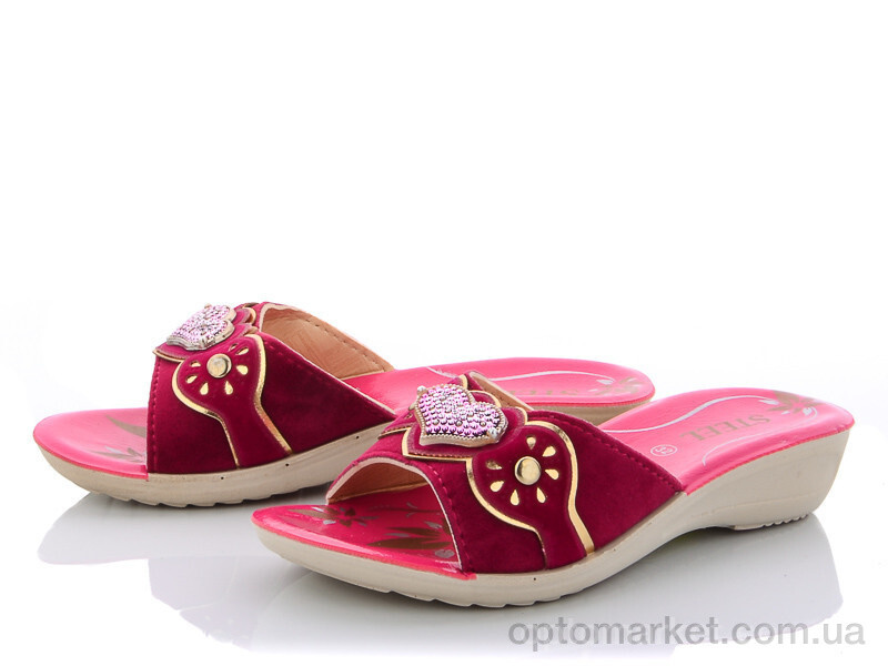 Купить Шльопанці дитячі ТДД сердце малиновый Selena рожевий, фото 1