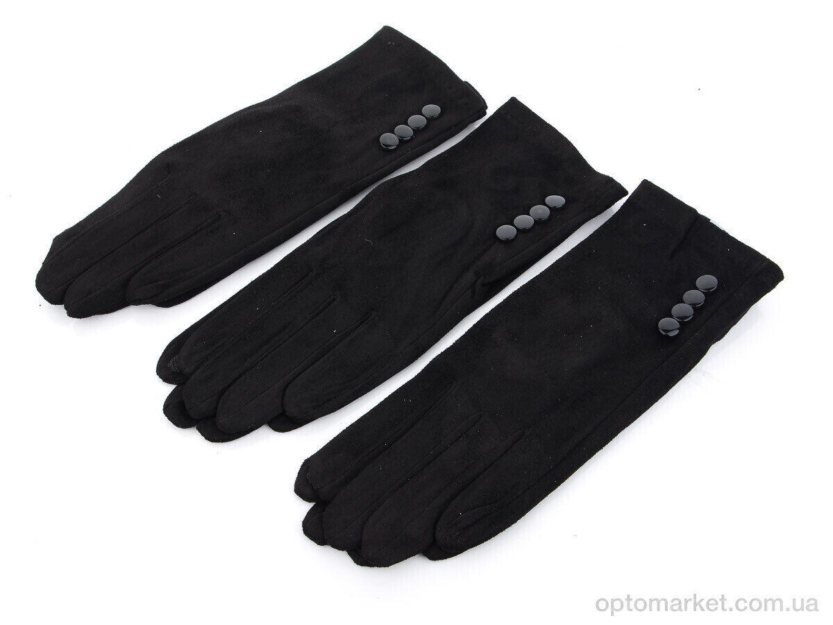 Купить Рукавички жіночі Тонкий замш N1 RuBi чорний, фото 1