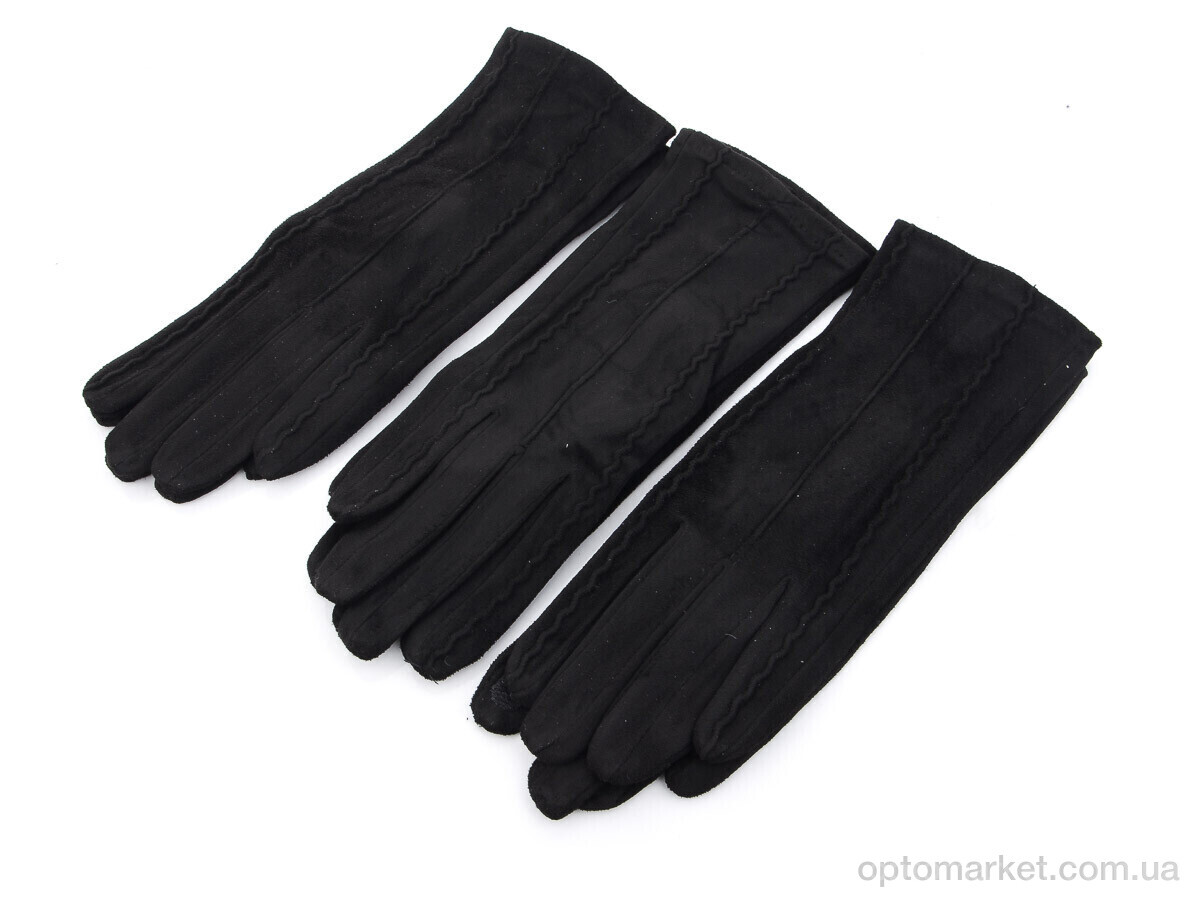 Купить Рукавички жіночі Тонкий замш N5 RuBi чорний, фото 1