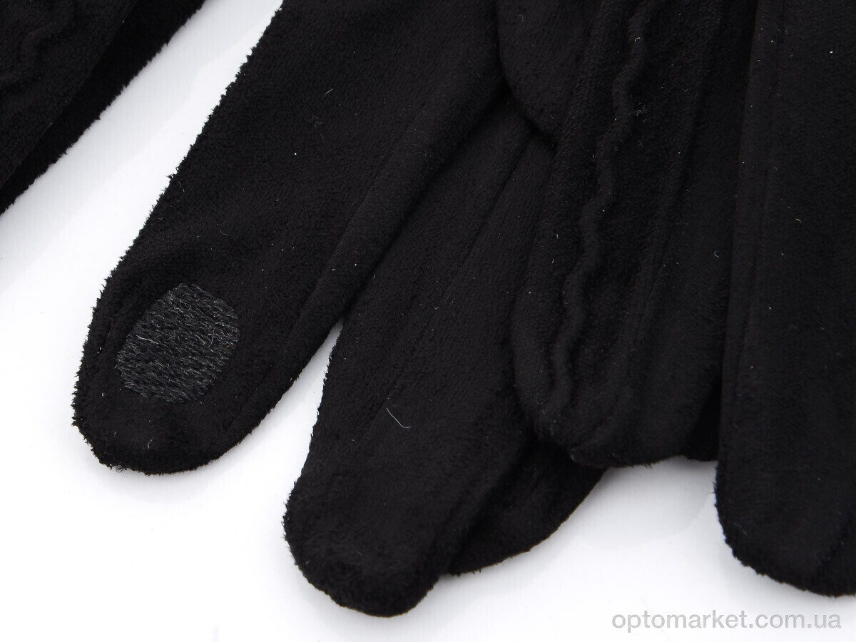 Купить Рукавички жіночі Тонкий замш N5 RuBi чорний, фото 2