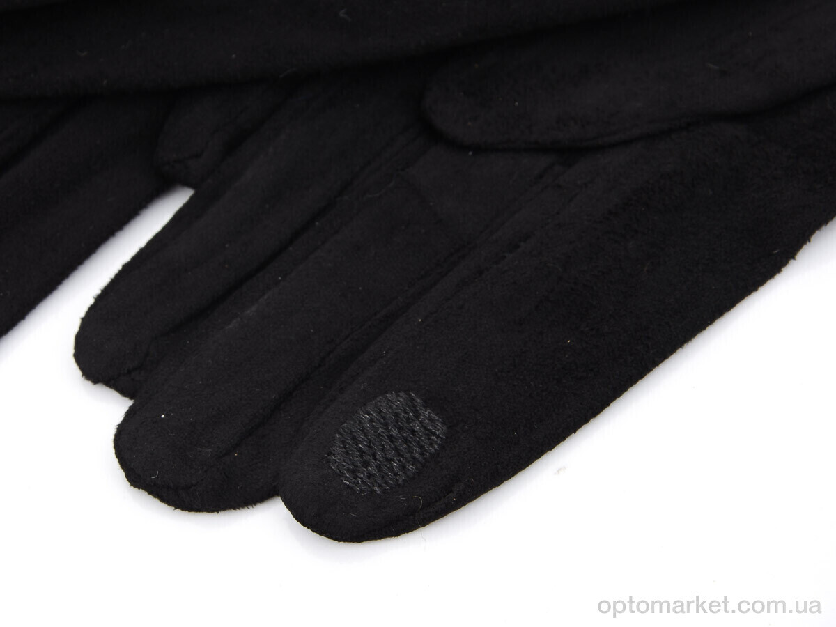 Купить Рукавички жіночі Тонкий замш N6 RuBi чорний, фото 2