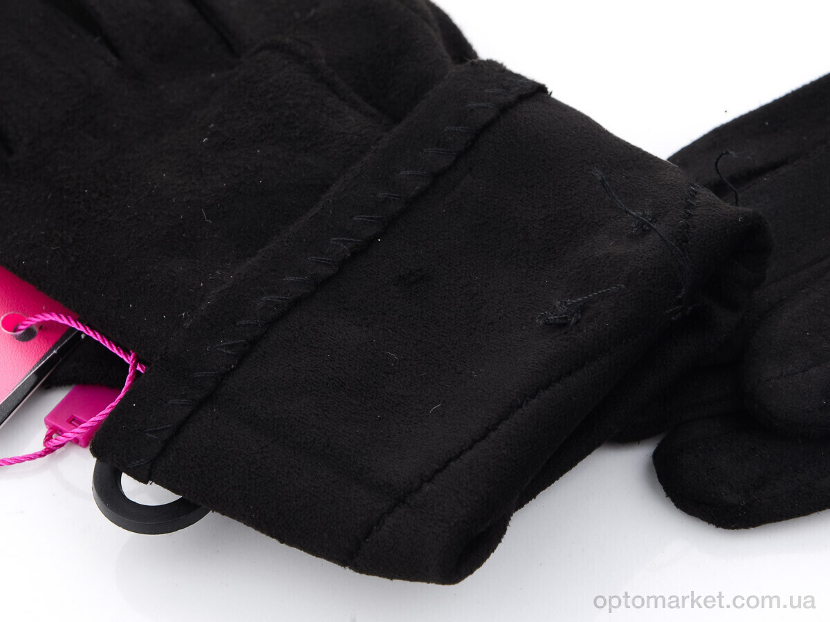 Купить Рукавички жіночі Тонкий замш N6 RuBi чорний, фото 3