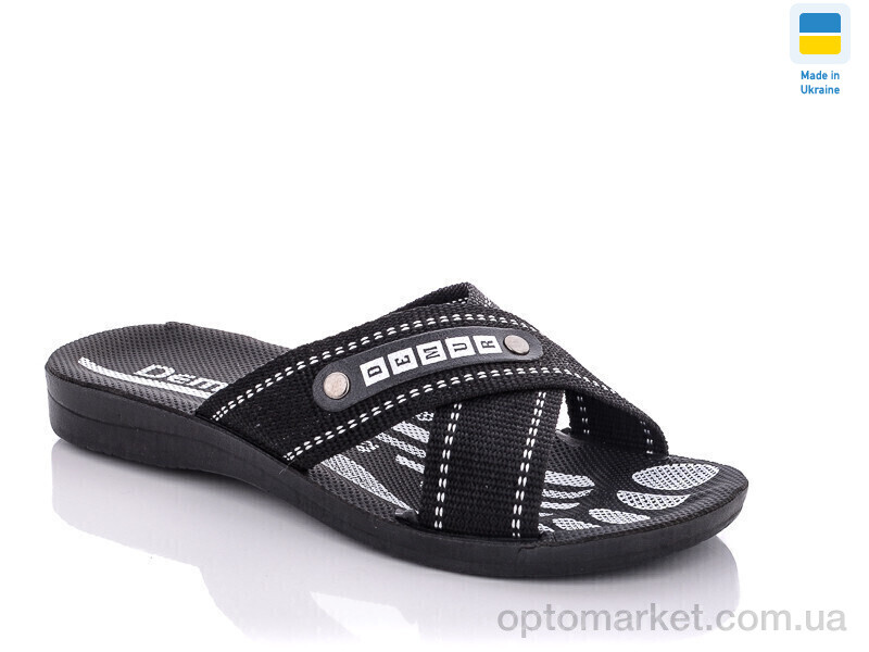 Купить Шльопанці чоловічі TRK-1 black-white Demur чорний, фото 1