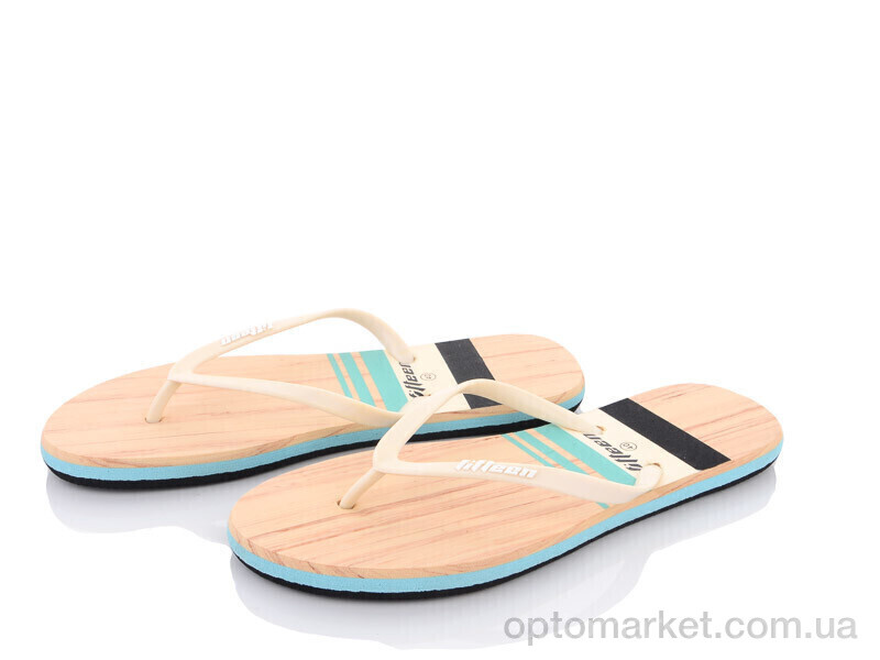 Купить Шльопанці жіночі Турція В жіночий бежевий Fiften бежевий, фото 1