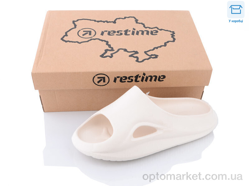 Купить Шльопанці жіночі TWL23125 beige Restime бежевий, фото 1