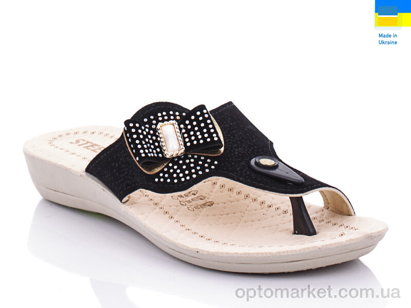 Купить Шльопанці жіночі ТЖ19 палец 03-03-1 черный Steel чорний, фото 1