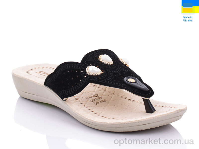 Купить Шльопанці жіночі ТЖ19 палец 03-03-3 черный Steel чорний, фото 1
