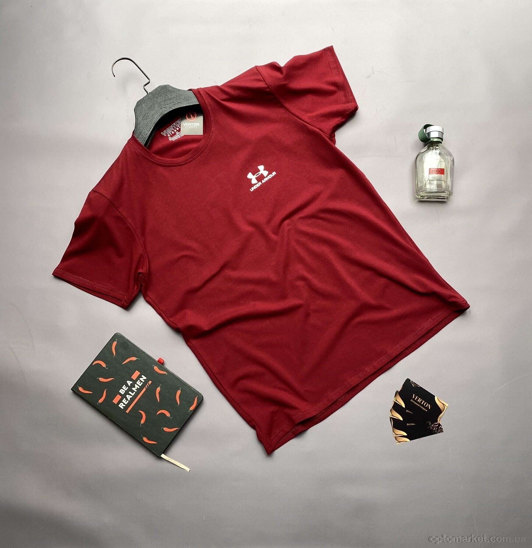 Купить Футболка чоловічі U11 U_A.mo.r бордовий, фото 3