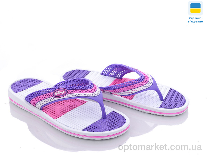 Купить Шлепки женские Украина Олимп L121-2 фиолет. Olimp фиолетовый, фото 1
