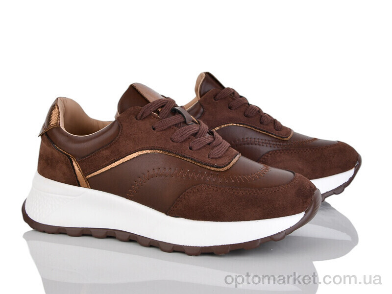 Купить Кросівки жіночі V1001-4 Platinum коричневий, фото 1
