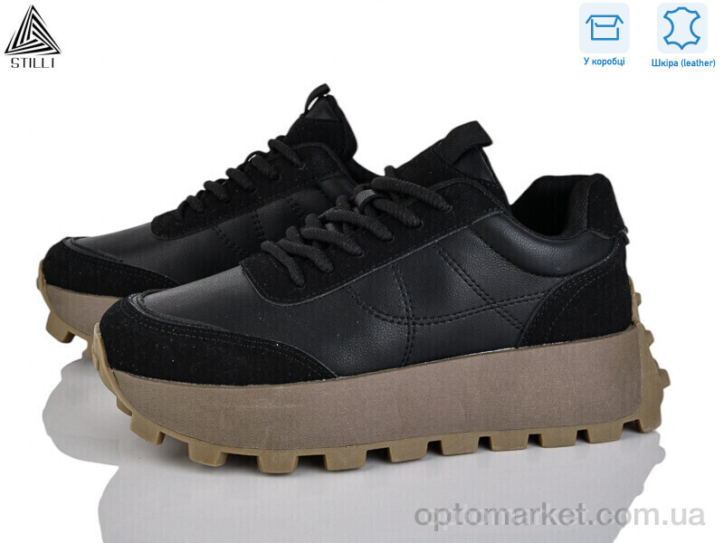 Купить Кросівки жіночі V250-2 шкіра Stilli чорний, фото 1