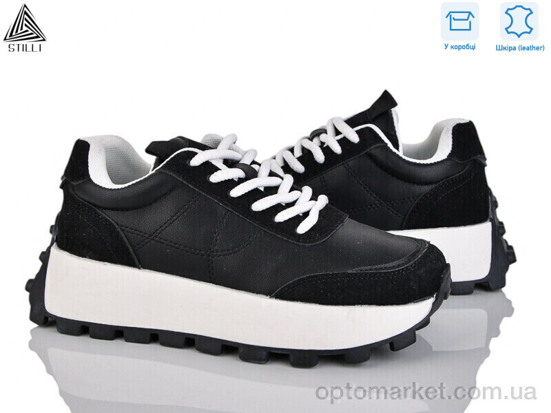 Купить Кросівки жіночі V250-4 шкіра Stilli чорний, фото 1