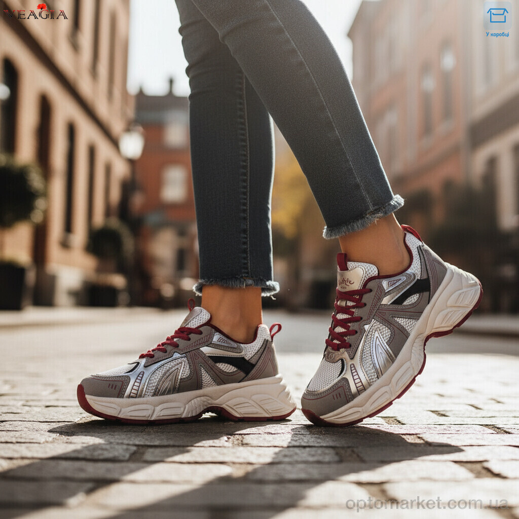 Купить Кросівки жіночі V983-2 Veagia сірий, фото 3