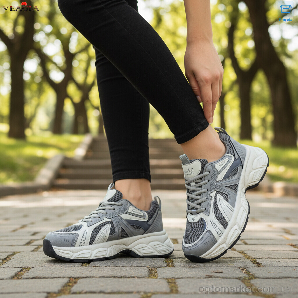 Купить Кросівки жіночі V983-5 Veagia сірий, фото 2