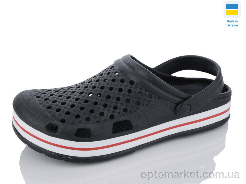 Купить Крокси чоловічі Верта М51 чорний с білою смужкою Verta чорний, фото 1