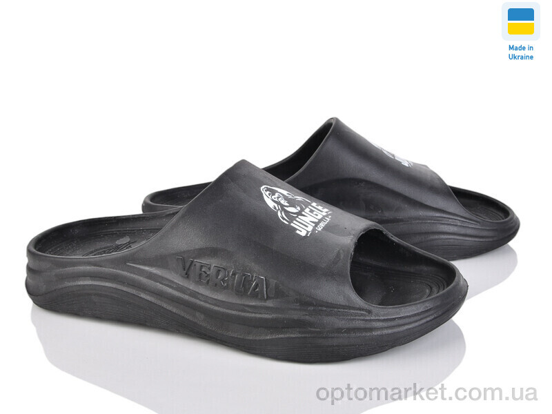 Купить Шльопанці чоловічі Верта1001 чорно-білий Verta чорний, фото 1