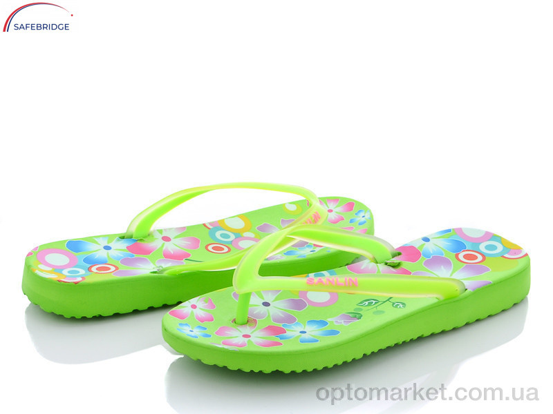 Купить Шльопанці жіночі VH56-12 green Sanlin зелений, фото 1