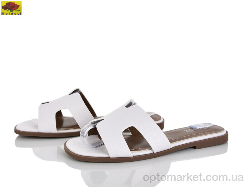Купить Шльопанці жіночі W1920-2 Mei De Li білий, фото 1